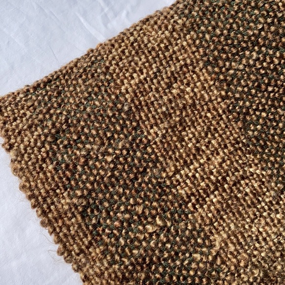 NEW Scarf Unisex handmade woven brown green fringe soft long acrylic fringe - Picture 8 of 10